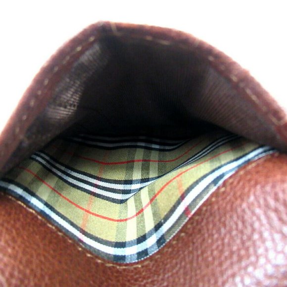 Burberry Two Folded Wallet Leather Auth Used T1017 - Picture 8 of 8